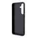 Guess PU Grip Stand 4G Strass Triangle Metal Logo Bakre skal till Samsung Galaxy S24+ Brun