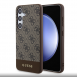 Guess PU 4G Stripe Bakskal till Samsung Galaxy S24+ Brun