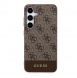 Guess PU 4G Stripe Bakskal till Samsung Galaxy S24+ Brun