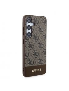 Guess PU 4G Stripe Bakskal till Samsung Galaxy S24+ Brun