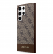 Guess PU 4G Stripe Bakskal till Samsung Galaxy S24 Ultra Brown