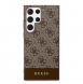 Guess PU 4G Stripe Bakskal till Samsung Galaxy S24 Ultra Brown