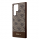 Guess PU 4G Stripe Bakskal till Samsung Galaxy S24 Ultra Brown