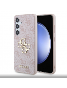 Guess PU 4G metalllogotyp bakskal till Samsung Galaxy S24+ Rosa