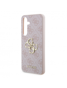 Guess PU 4G metalllogotyp bakskal till Samsung Galaxy S24+ Rosa