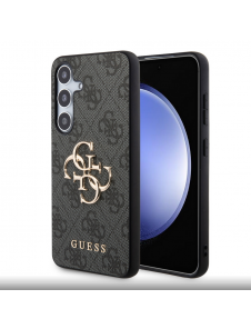 Guess PU 4G metalllogotyp bakskal till Samsung Galaxy S24+ Grå
