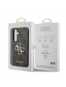 Guess PU 4G metalllogotyp bakskal till Samsung Galaxy S24+ Grå