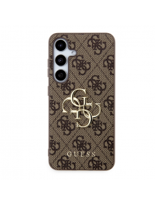 Guess PU 4G metalllogotyp bakskal till Samsung Galaxy S24+ Brun