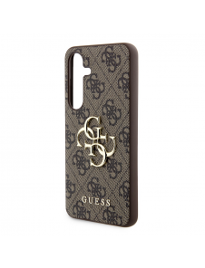 Guess PU 4G metalllogotyp bakskal till Samsung Galaxy S24+ Brun