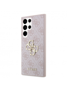 Guess PU 4G metalllogotyp bakskal till Samsung Galaxy S24 Ultra Pink