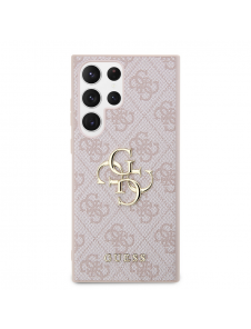 Guess PU 4G metalllogotyp bakskal till Samsung Galaxy S24 Ultra Pink
