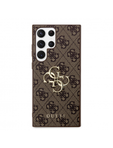 Guess PU 4G metalllogotyp bakskal till Samsung Galaxy S24 Ultra Brown