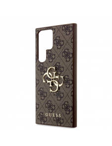 Guess PU 4G metalllogotyp bakskal till Samsung Galaxy S24 Ultra Brown