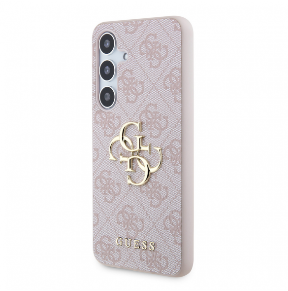 Guess PU 4G metalllogotyp bakskal till Samsung Galaxy S24 Rosa