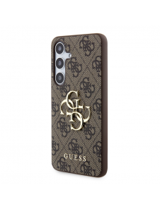 Guess PU 4G metalllogotyp bakskal till Samsung Galaxy S24 Brown