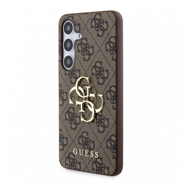Guess PU 4G metalllogotyp bakskal till Samsung Galaxy S24 Brown