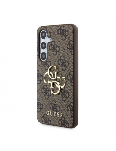 Guess PU 4G metalllogotyp bakskal till Samsung Galaxy S24 Brown
