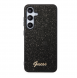 Guess PC/TPU Glitter Flakes Metalllogotyp Bakskal till Samsung Galaxy S24+ Svart