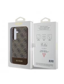 Guess 4G Stripe bakskal till Samsung Galaxy S24 Brown