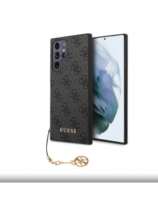 Guess 4G Charms Bakskal till Samsung Galaxy S24 Ultra Grey
