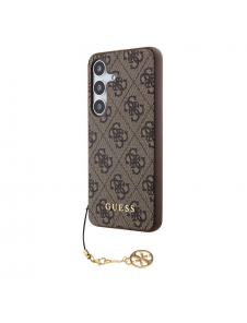 Guess 4G Charms Bakskal till Samsung Galaxy S24 Brun