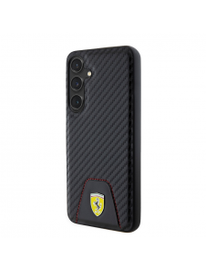 Ferrari PU Läder Bottom Carbon Bakskal till Samsung Galaxy S24+ Svart