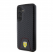 Ferrari PU Läder Bottom Carbon Bakskal till Samsung Galaxy S24+ Svart