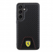 Ferrari PU Läder Bottom Carbon Bakskal till Samsung Galaxy S24+ Svart
