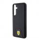 Ferrari PU Läder Bottom Carbon Bakskal till Samsung Galaxy S24+ Svart