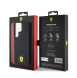 Ferrari PU Läder Bottom Carbon Bakskal till Samsung Galaxy S24 Ultra Black