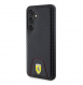Ferrari PU Läder Bottom Carbon Bakskal till Samsung Galaxy S24 Svart