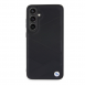 BMW Signature Leather Metal Logo Bakskal till Samsung Galaxy S24+ Svart