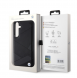BMW Signature Leather Metal Logo Bakskal till Samsung Galaxy S24+ Svart