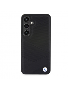 BMW Signature Leather Metal Logo Bakskal till Samsung Galaxy S24 Svart