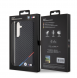 BMW M PU Läder Carbon Magsafe Tricolor Line Bakskal till Samsung Galaxy S24+ Svart