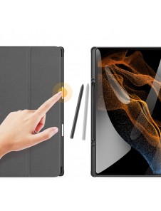 Dux Ducis Domo vikbart skal till surfplatta med Smart Sleep-funktion Samsung Galaxy Tab S8/S9 Ultra-stativ svart