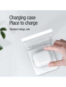 Nillkin PowerTrio 3in1 trådlös laddare för Apple Watch White (MFI)
