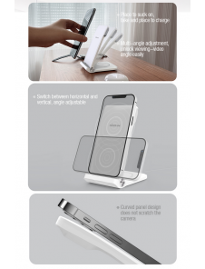 Nillkin PowerTrio 3in1 trådlös laddare för Apple Watch White (MFI)