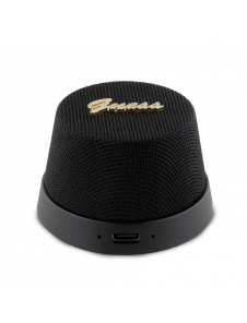 Guess 2in1 magnetisk Bluetooth-högtalare / Stativ Metal Script Svart