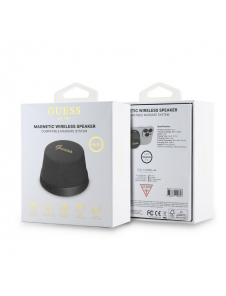 Guess 2in1 magnetisk Bluetooth-högtalare / Stativ Metal Script Svart