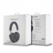 Guess PU Leather 4G Triangle Logo Bluetooth Stereo Headphone Svart