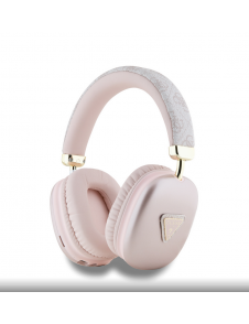 Guess PU Leather 4G Triangle Logo Bluetooth Stereo Headphone Rosa
