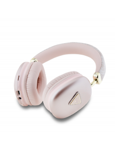 Guess PU Leather 4G Triangle Logo Bluetooth Stereo Headphone Rosa