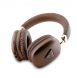 Guess PU Leather 4G Triangle Logo Bluetooth Stereo Headphone Brun