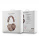 Guess PU Leather 4G Triangle Logo Bluetooth Stereo Headphone Brun