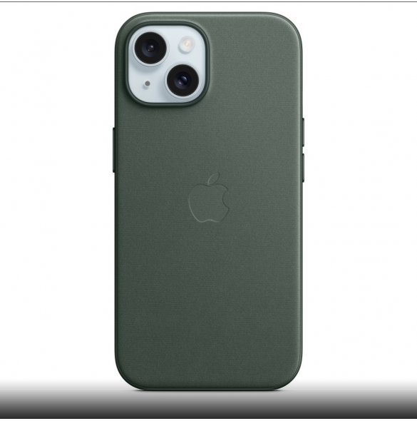 MT3J3ZM/A Apple FineWoven-fodral med MagSafe för iPhone 15 Evergreen