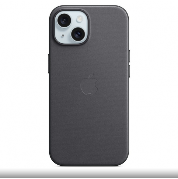 MT393ZM/A Apple FineWoven Fodral med MagSafe för iPhone 15 Svart