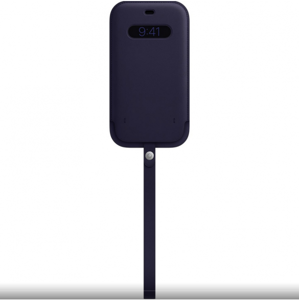 MK0D3FE/A Apple Leather Sleeve MagSafe  Skal för iPhone 12 Pro Max Deep Violet