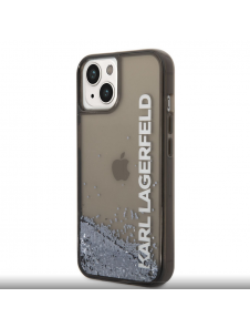 Karl Lagerfeld Translucent Liquid Glitter Fodral till iPhone 14 Plus Svart