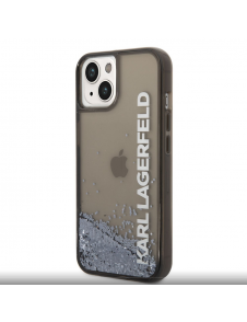 Karl Lagerfeld Translucent Liquid Glitter Fodral till iPhone 14 Plus Svart